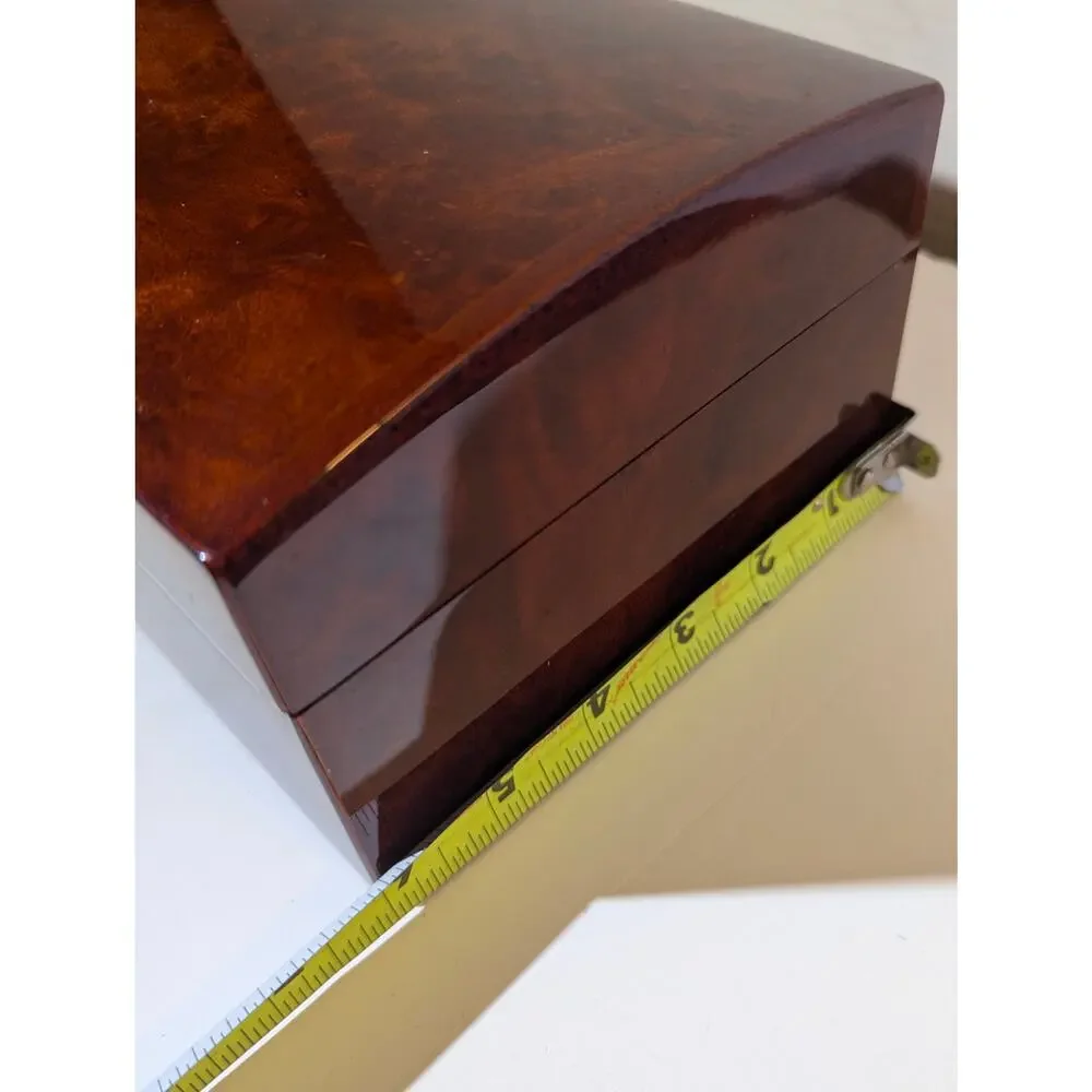 Breitling Luxury Burl Wood Watch Presentation Box High Gloss Timepiece Display - Picture 4 of 12
